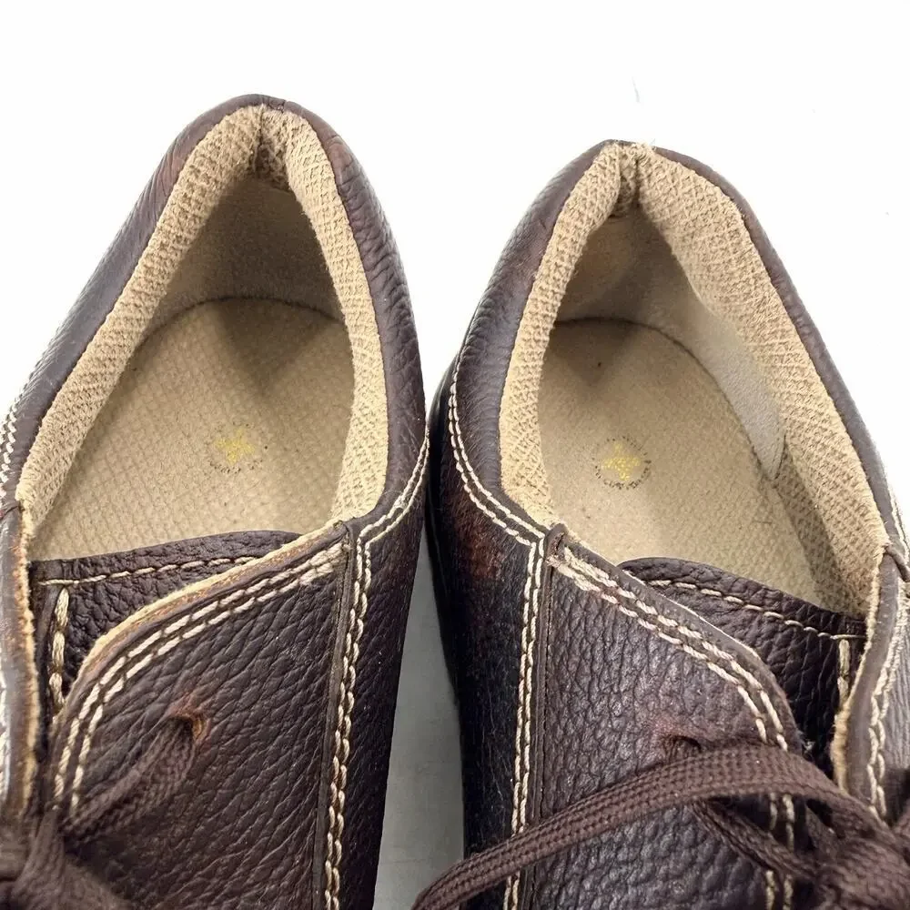Dr. Doc Martens Brown Pebbled Leather Lace Up Casual Oxford Shoes US Men Size 11